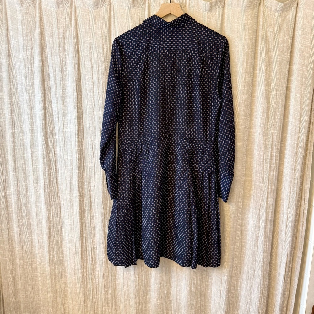Banana Republic Navy Polka Dot Shirt Dress - Picture 3 of 3